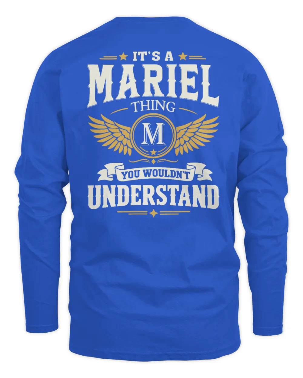 MARIEL KT06-M008 It’s a [NAME] Thing – You Wouldn’t Understand | Personalized Vintage T-Shirt - Men's Long Sleeved T-Shirt - Royal