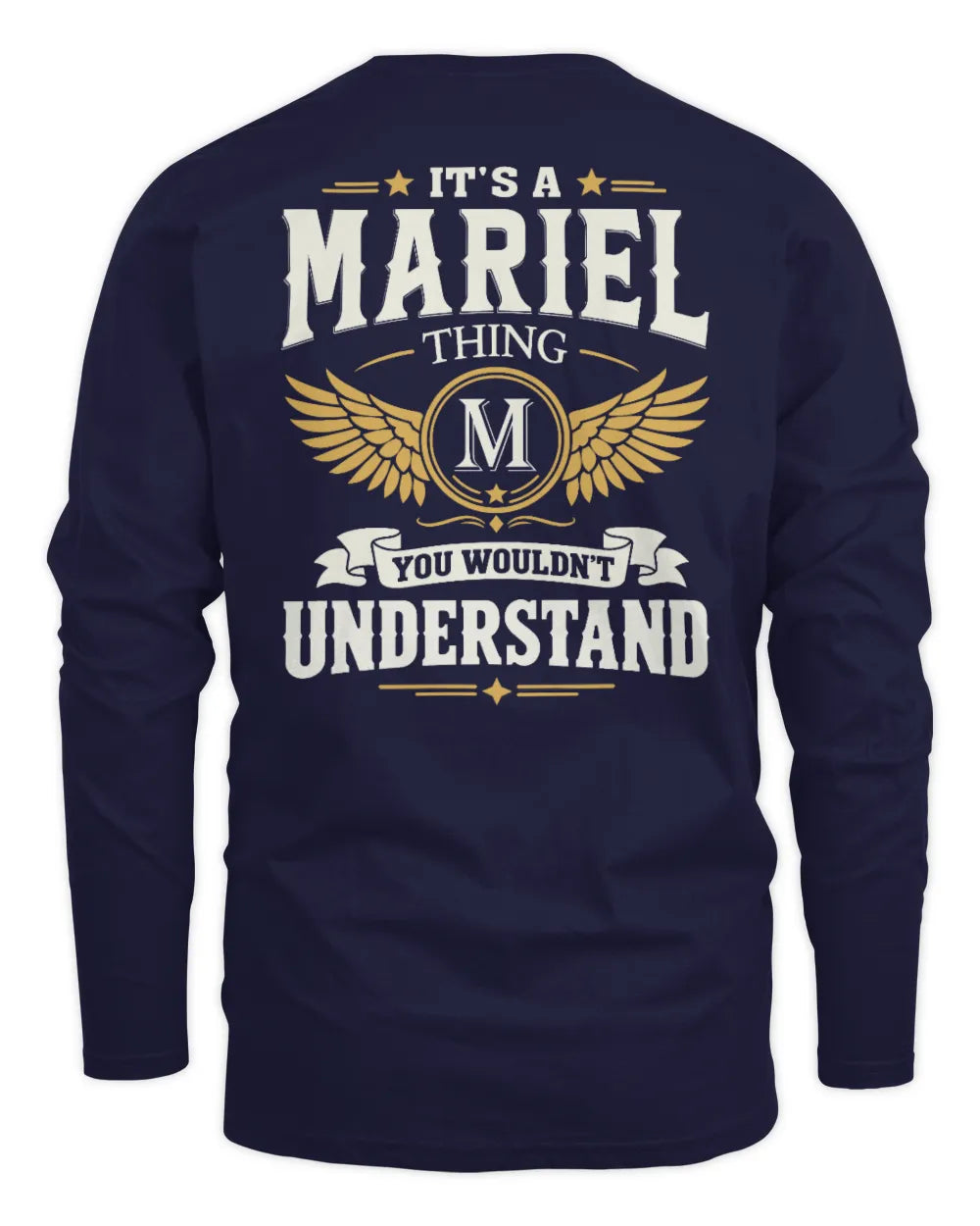 MARIEL KT06-M008 It’s a [NAME] Thing – You Wouldn’t Understand | Personalized Vintage T-Shirt - Men's Long Sleeved T-Shirt - Navy