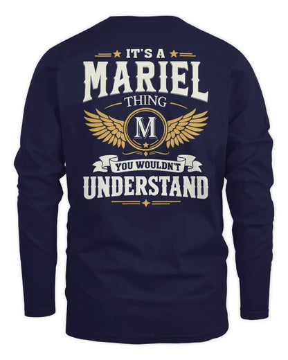 MARIEL KT06-M008 It’s a [NAME] Thing – You Wouldn’t Understand | Personalized Vintage T-Shirt - Men's Long Sleeved T-Shirt - Navy