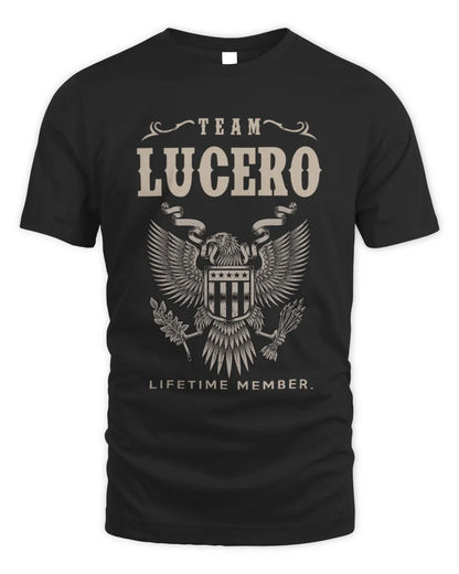 LUCERO TP06-K82 – Personalized Classic Style Apparel “Team NAME Lifetime Member” - Unisex Standard T-Shirt - Black