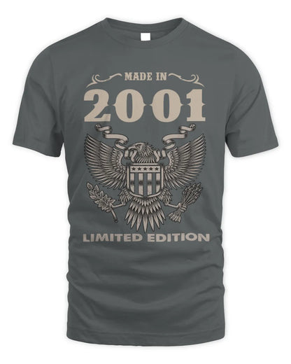2001 HH89-K2 – Classic Birth Year Limited Edition T-Shirt - Unisex Standard T-Shirt - Charcoal