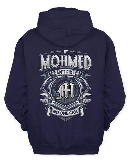 MOHMED AP81-K4-626 - Personalized Ahmed Quote Apparel “If Ahmed Can't Fix It, No One Can” - Unisex Hoodie - Navy