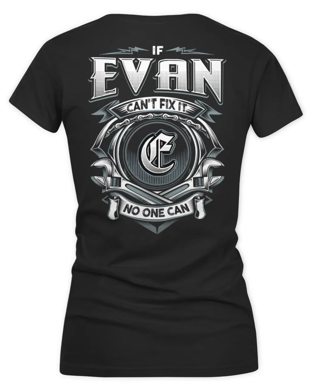 EVAN AP81-K4-626 - Personalized Ahmed Quote Apparel “If Ahmed Can't Fix It, No One Can” - Women's V-Neck T-Shirt - Black