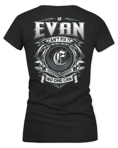 EVAN AP81-K4-626 - Personalized Ahmed Quote Apparel “If Ahmed Can't Fix It, No One Can” - Women's V-Neck T-Shirt - Black