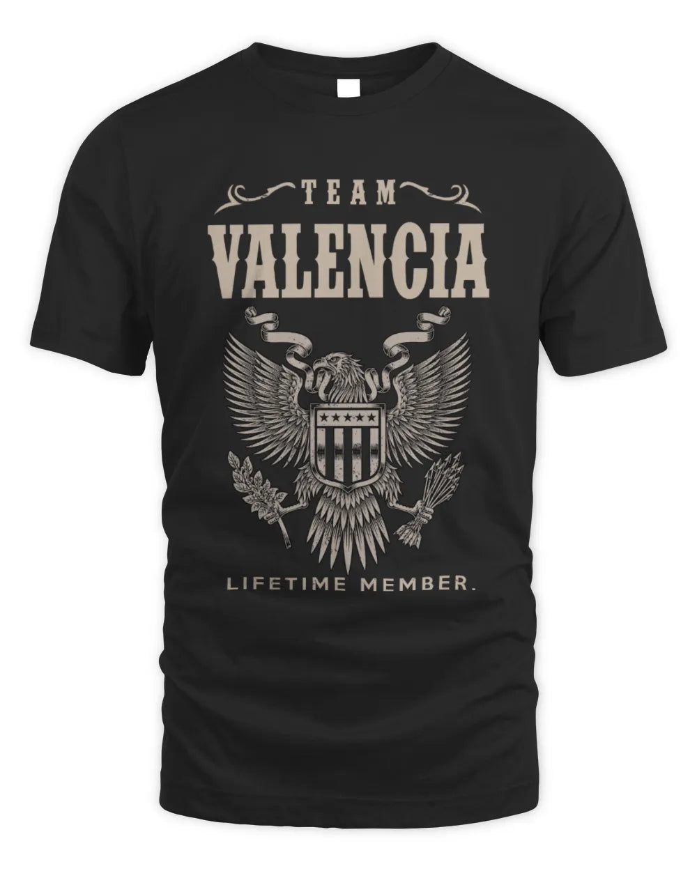 VALENCIA TP06-K82 – Personalized Classic Style Apparel “Team NAME Lifetime Member” - Unisex Standard T-Shirt - Black