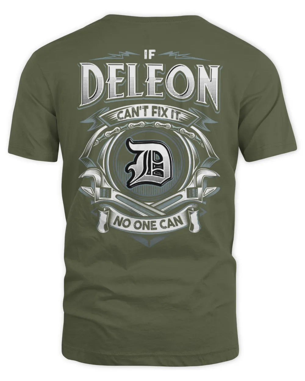 DELEON AP81-K4-626 - Personalized Ahmed Quote Apparel “If Ahmed Can't Fix It, No One Can” - Unisex Standard T-Shirt - Military Green