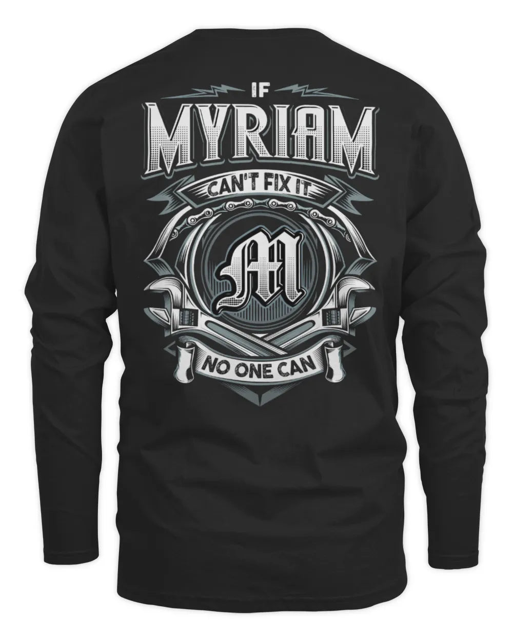 MYRIAM AP81-K4-626 - Personalized Ahmed Quote Apparel “If Ahmed Can't Fix It, No One Can” - Men's Long Sleeved T-Shirt - Black