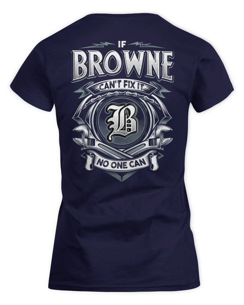 BROWNE AP81-K4-626 - Personalized Ahmed Quote Apparel “If Ahmed Can't Fix It, No One Can” - Women's Standard T-Shirt - Navy