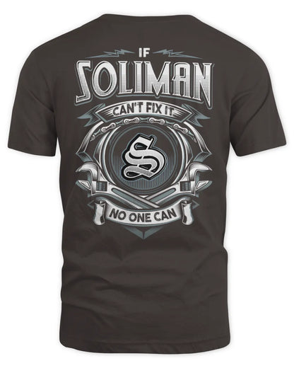SOLIMAN AP81-K4-626 - Personalized Ahmed Quote Apparel “If Ahmed Can't Fix It, No One Can” - Unisex Standard T-Shirt - Dark Chocolate