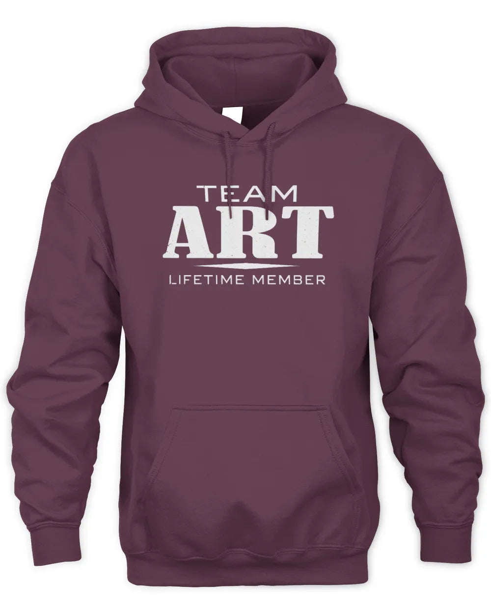 ART BL62-K4-128 - Personalized “Team NAME Lifetime Member” - Unisex Hoodie - Maroon