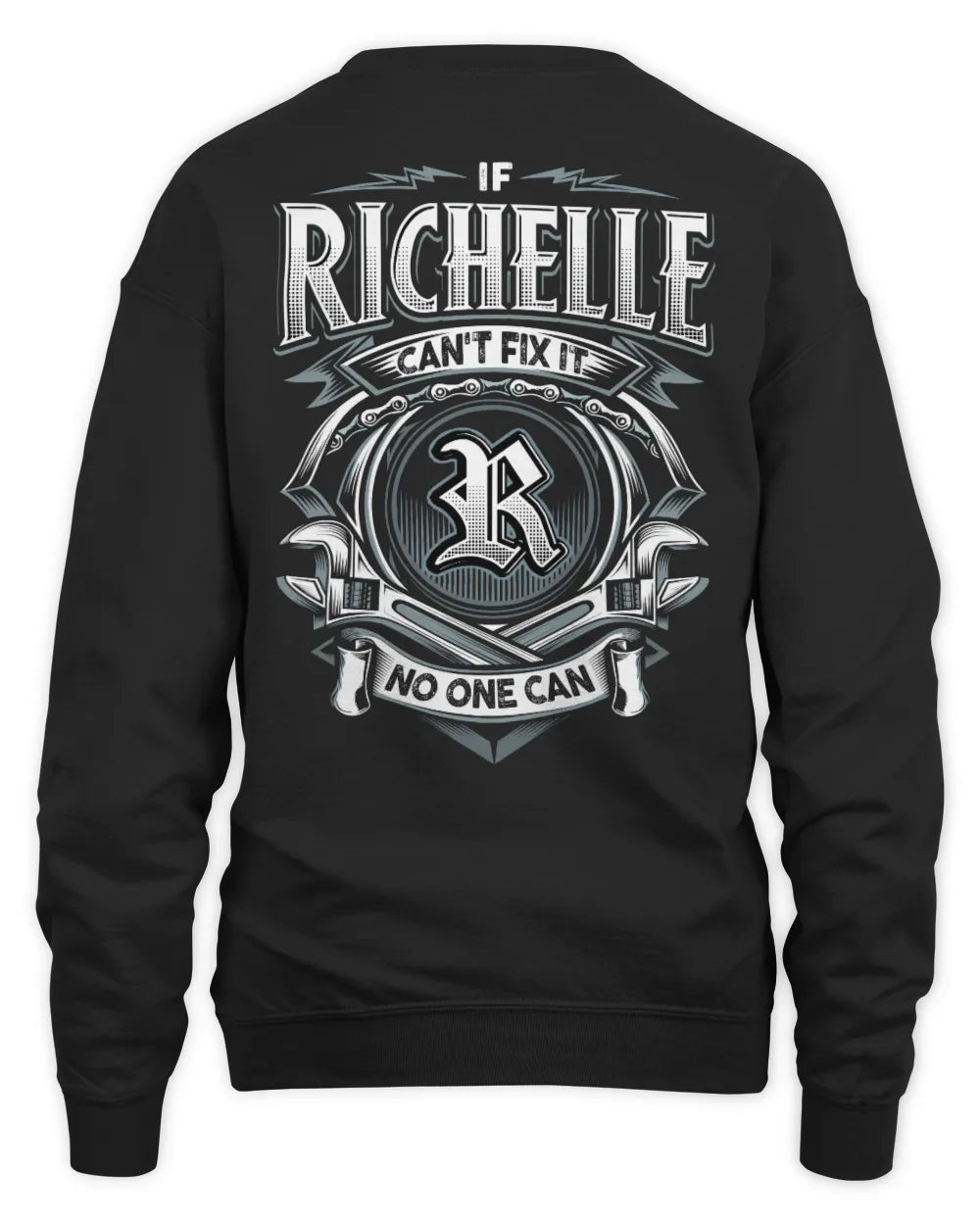 RICHELLE AP81-K4-626 - Personalized Ahmed Quote Apparel “If Ahmed Can't Fix It, No One Can” - Unisex Sweatshirt - Black