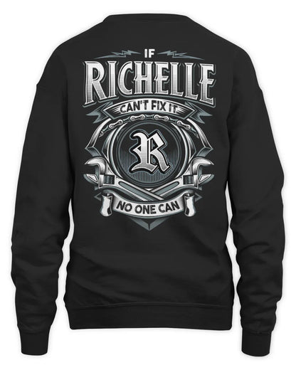 RICHELLE AP81-K4-626 - Personalized Ahmed Quote Apparel “If Ahmed Can't Fix It, No One Can” - Unisex Sweatshirt - Black