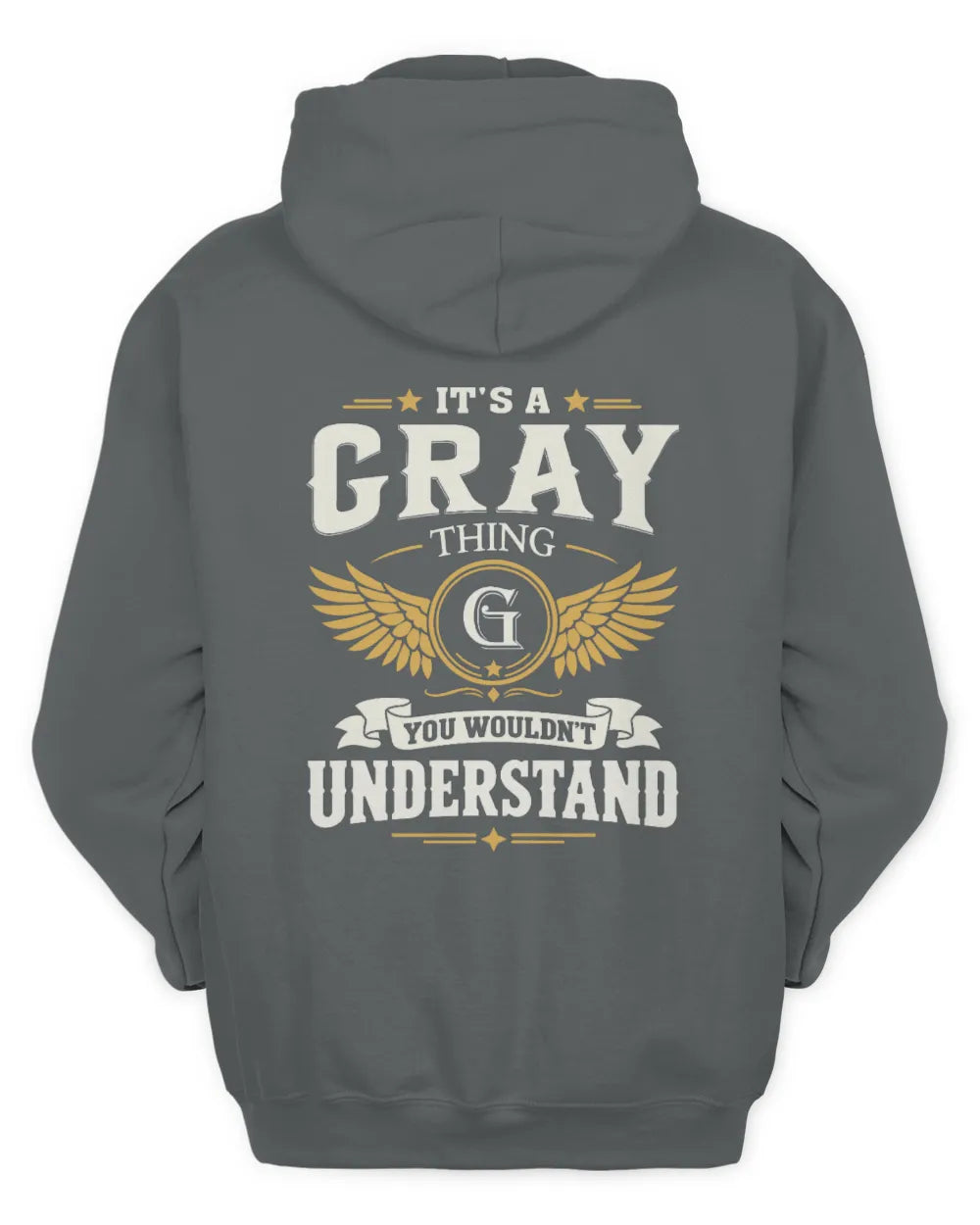 GRAY KT06-M008 It’s a [NAME] Thing – You Wouldn’t Understand | Personalized Vintage T-Shirt - Unisex Hoodie - Charcoal