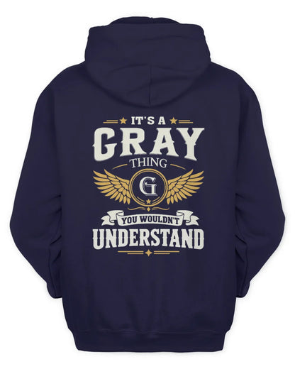 GRAY KT06-M008 It’s a [NAME] Thing – You Wouldn’t Understand | Personalized Vintage T-Shirt - Unisex Hoodie - Navy