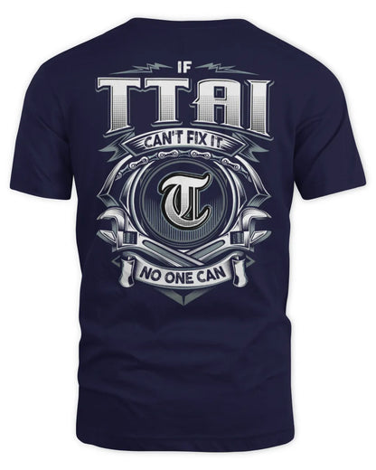 TTAI AP81-K4-626 - Personalized Ahmed Quote Apparel “If Ahmed Can't Fix It, No One Can” - Unisex Standard T-Shirt - Navy