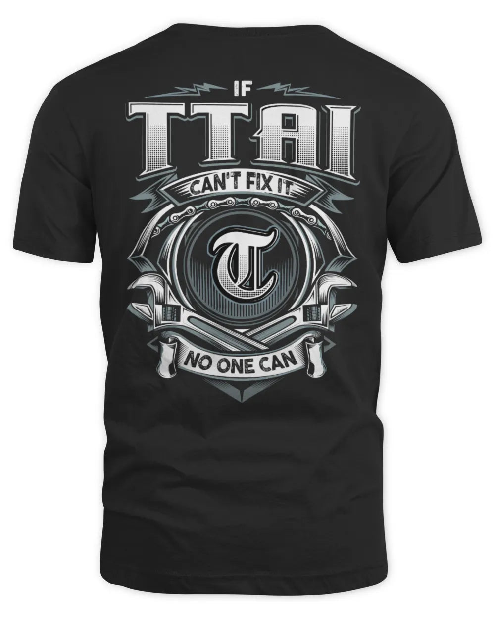 TTAI AP81-K4-626 - Personalized Ahmed Quote Apparel “If Ahmed Can't Fix It, No One Can” - Unisex Standard T-Shirt - Black