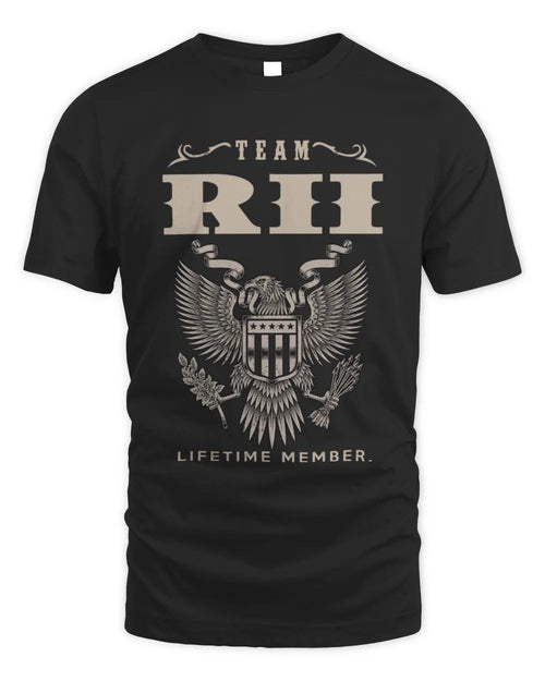 RII TP06-K82 – Personalized Classic Style Apparel “Team NAME Lifetime Member” - Unisex Standard T-Shirt - Black