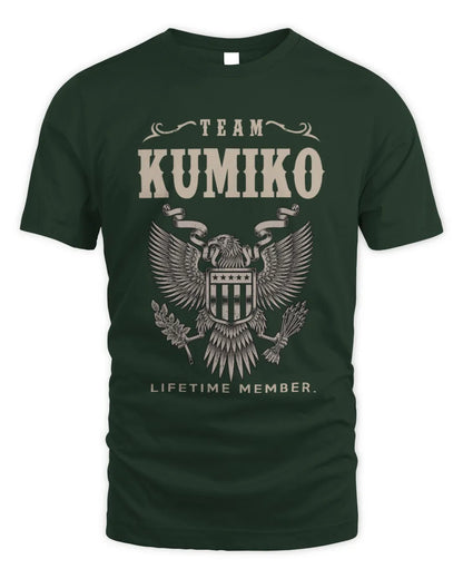 KUMIKO TP06-K82 – Personalized Classic Style Apparel “Team NAME Lifetime Member” - Unisex Standard T-Shirt - Forest Green