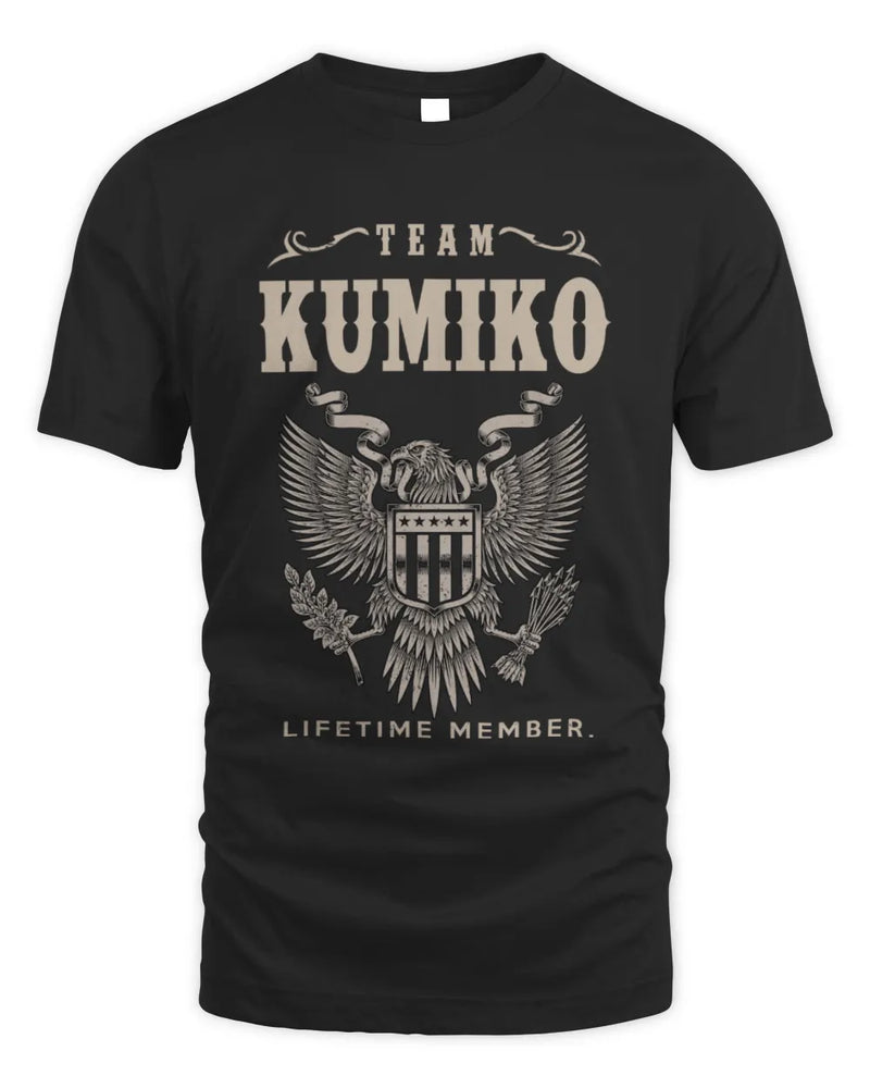KUMIKO TP06-K82 – Personalized Classic Style Apparel “Team NAME Lifetime Member” - Unisex Standard T-Shirt - Black