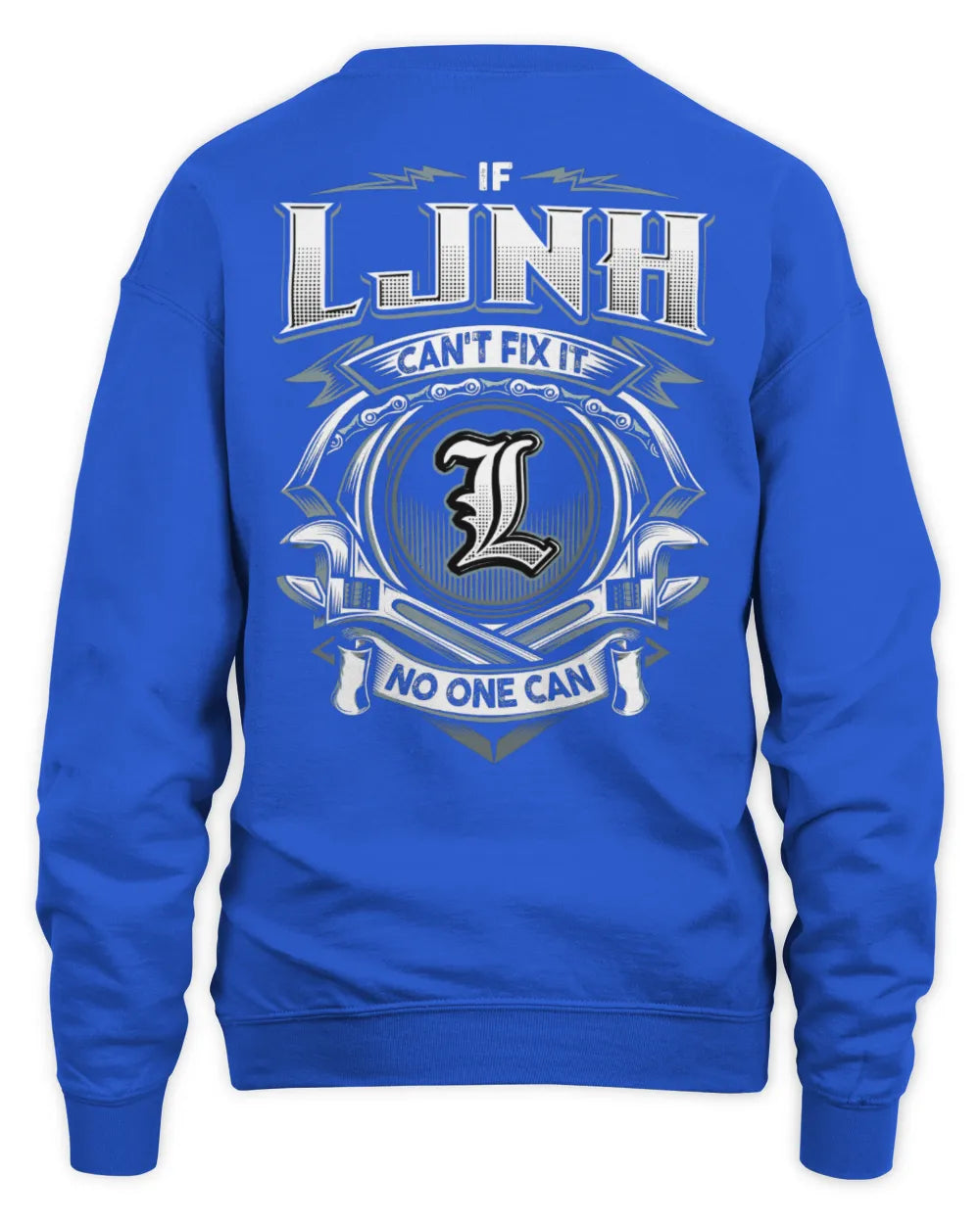 LJNH AP81-K4-626 - Personalized Ahmed Quote Apparel “If Ahmed Can't Fix It, No One Can” - Unisex Sweatshirt - Royal
