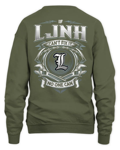 LJNH AP81-K4-626 - Personalized Ahmed Quote Apparel “If Ahmed Can't Fix It, No One Can” - Unisex Sweatshirt - Military Green