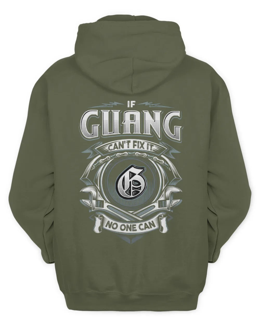 GUANG AP81-K4-626 - Personalized Ahmed Quote Apparel “If Ahmed Can't Fix It, No One Can” - Unisex Hoodie - Military Green