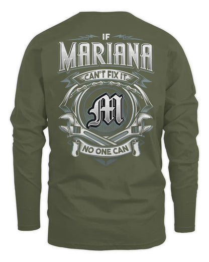 MARIANA AP81-K4-626 - Personalized Ahmed Quote Apparel “If Ahmed Can't Fix It, No One Can” - Men's Long Sleeved T-Shirt - Military Green