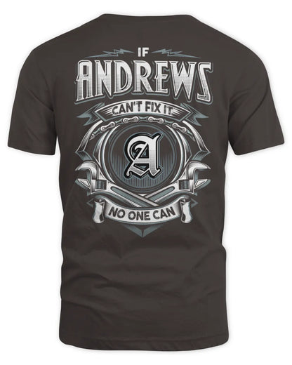 ANDREWS AP81-K4-626 - Personalized Ahmed Quote Apparel “If Ahmed Can't Fix It, No One Can” - Unisex Standard T-Shirt - Dark Chocolate