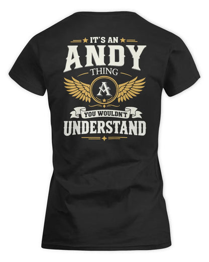 ANDY KT06-M008 It’s a [NAME] Thing – You Wouldn’t Understand | Personalized Vintage T-Shirt - Women's Standard T-Shirt - Black