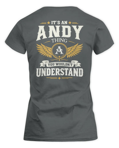 ANDY KT06-M008 It’s a [NAME] Thing – You Wouldn’t Understand | Personalized Vintage T-Shirt - Women's Standard T-Shirt - Charcoal