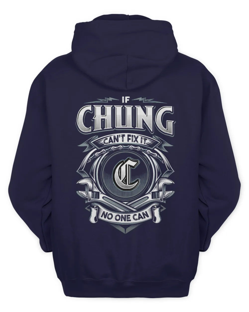 CHUNG AP81-K4-626 - Personalized Ahmed Quote Apparel “If Ahmed Can't Fix It, No One Can” - Unisex Hoodie - Navy