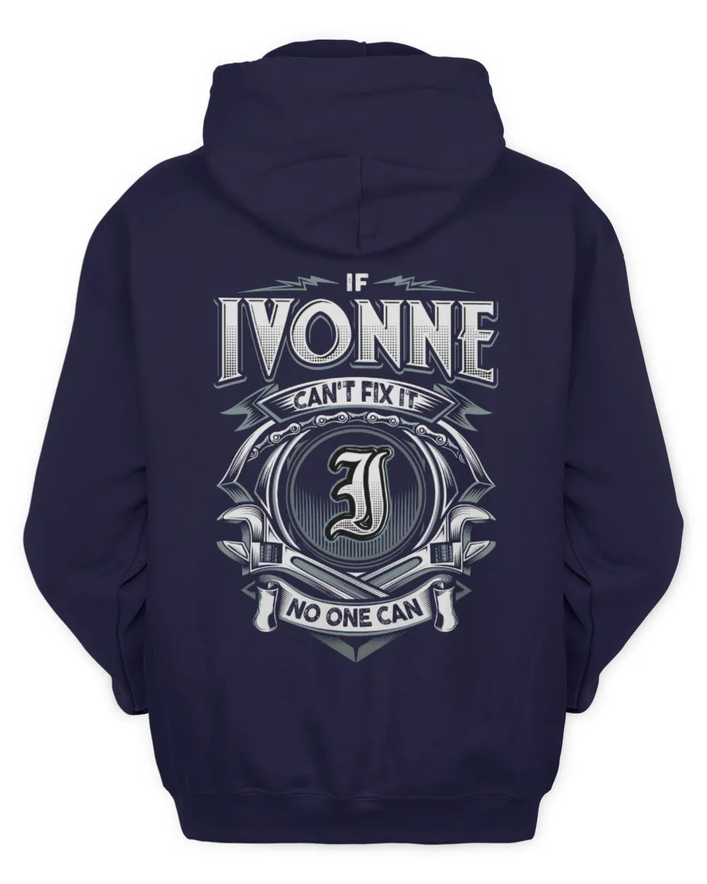 IVONNE AP81-K4-626 - Personalized Ahmed Quote Apparel “If Ahmed Can't Fix It, No One Can” - Unisex Hoodie - Navy