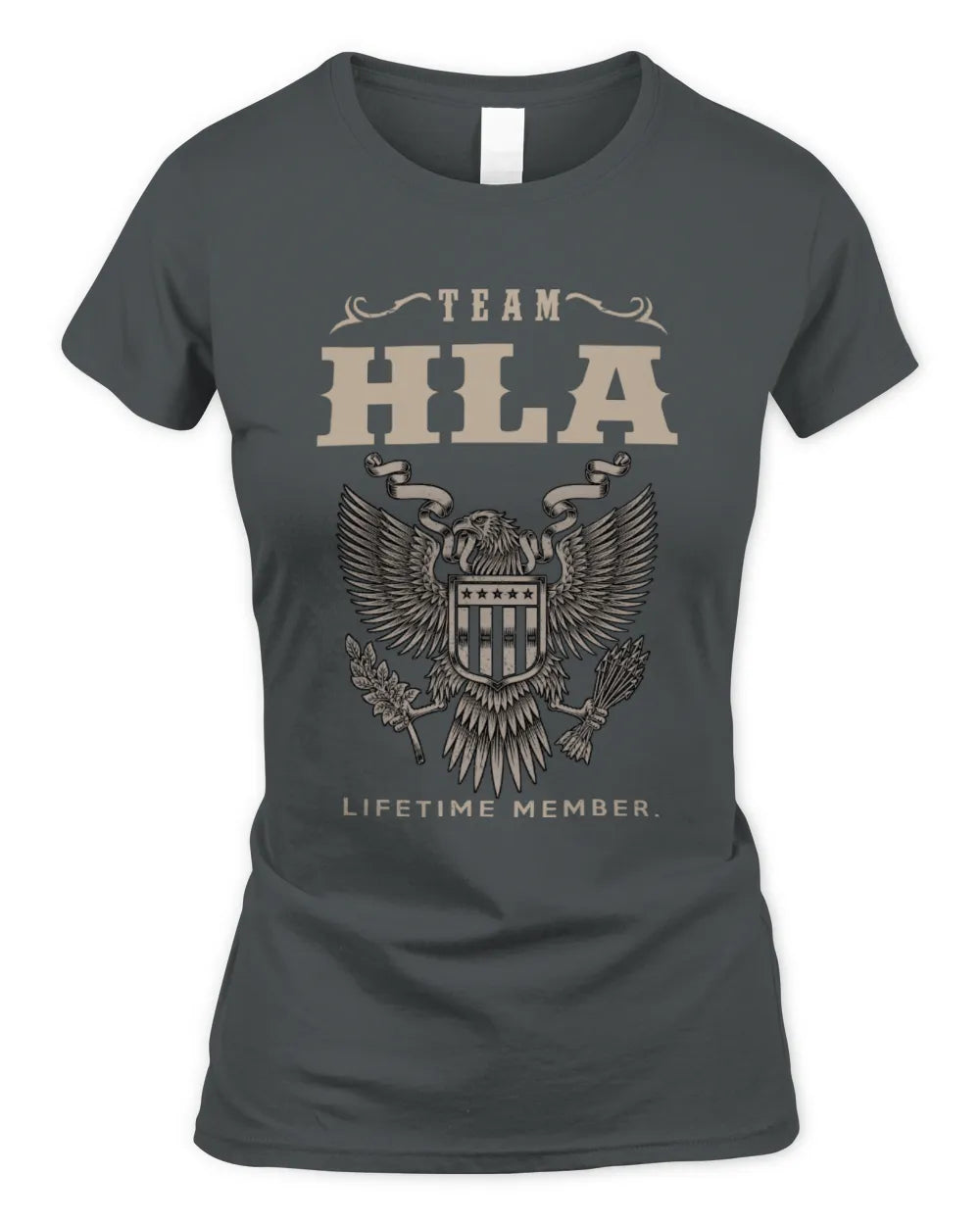 HLA TP06-K82 – Personalized Classic Style Apparel “Team NAME Lifetime Member” - Women's Standard T-Shirt - Charcoal