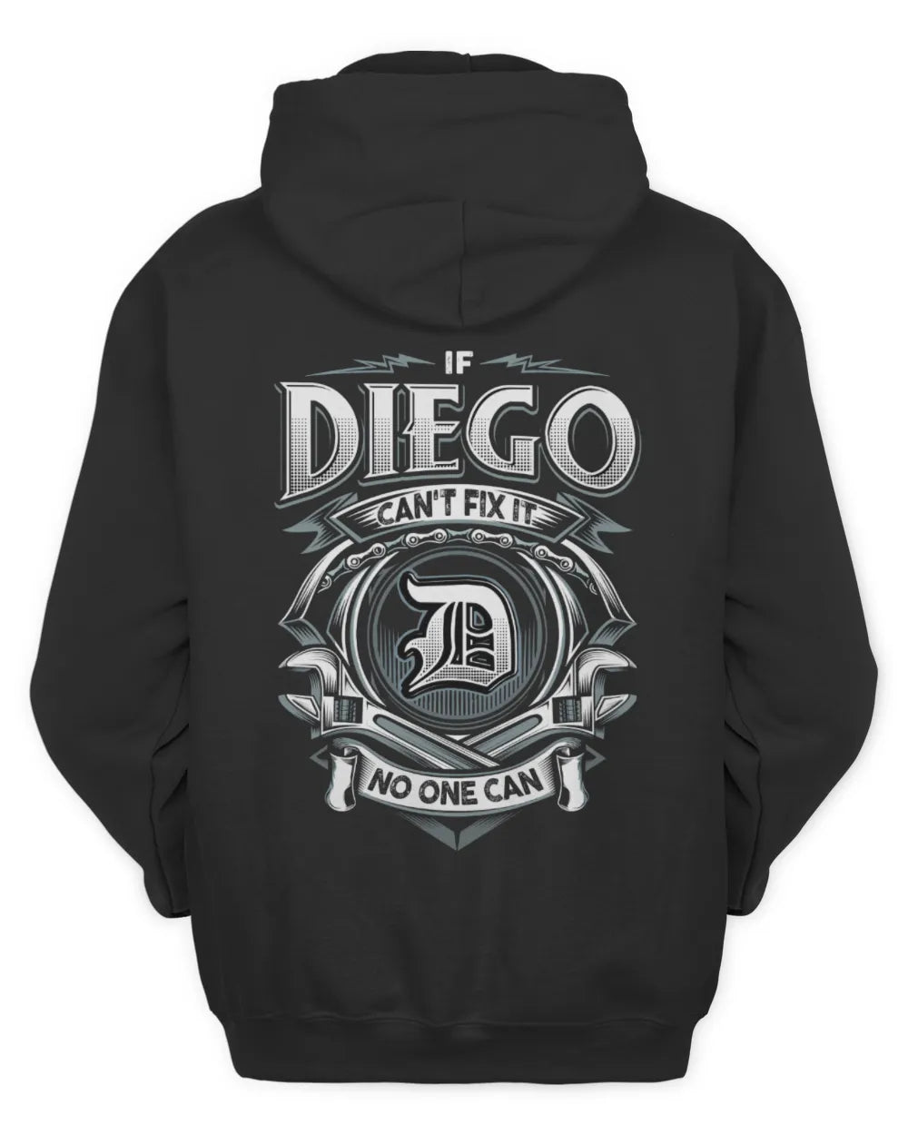 DIEGO AP81-K4-626 - Personalized Ahmed Quote Apparel “If Ahmed Can't Fix It, No One Can” - Unisex Hoodie - Black