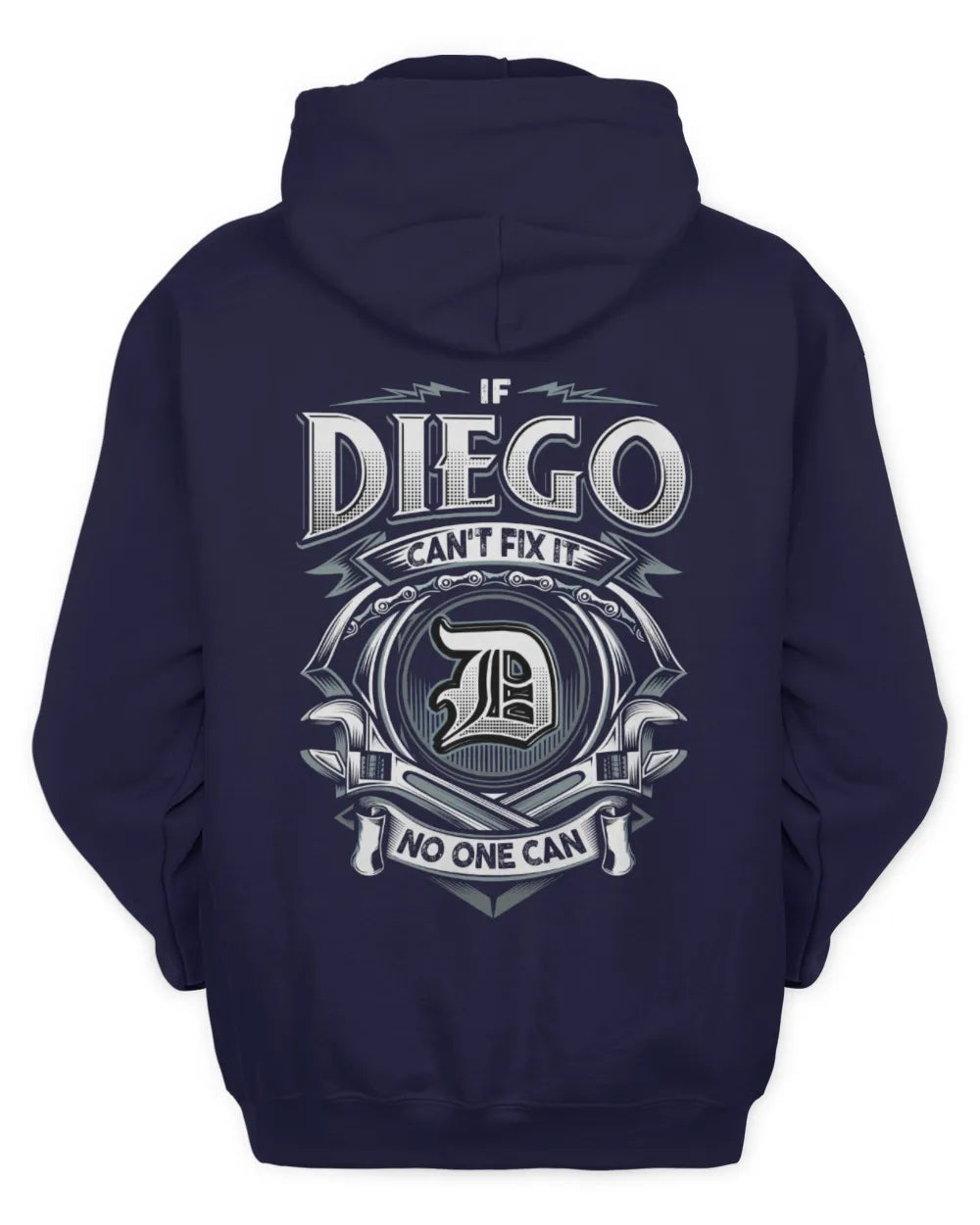 DIEGO AP81-K4-626 - Personalized Ahmed Quote Apparel “If Ahmed Can't Fix It, No One Can” - Unisex Hoodie - Navy