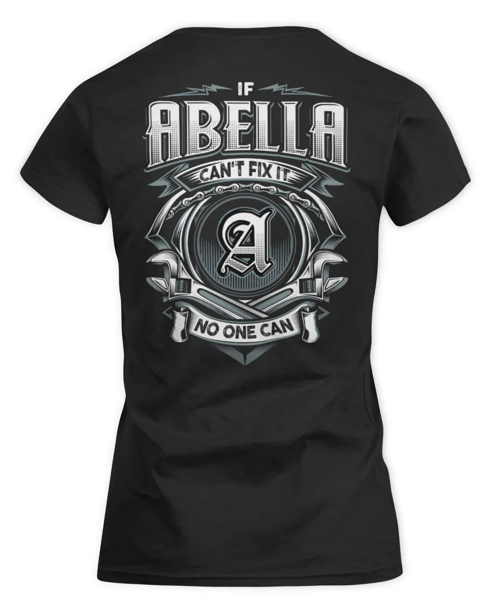 ABELLA AP81-K4-626 - Personalized Ahmed Quote Apparel “If Ahmed Can't Fix It, No One Can” - Women's Standard T-Shirt - Black