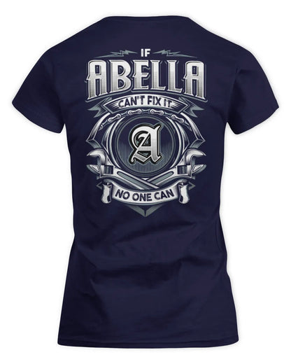 ABELLA AP81-K4-626 - Personalized Ahmed Quote Apparel “If Ahmed Can't Fix It, No One Can” - Women's Standard T-Shirt - Navy