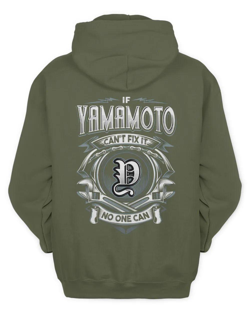 YAMAMOTO AP81-K4-626 - Personalized Ahmed Quote Apparel “If Ahmed Can't Fix It, No One Can” - Unisex Hoodie - Military Green