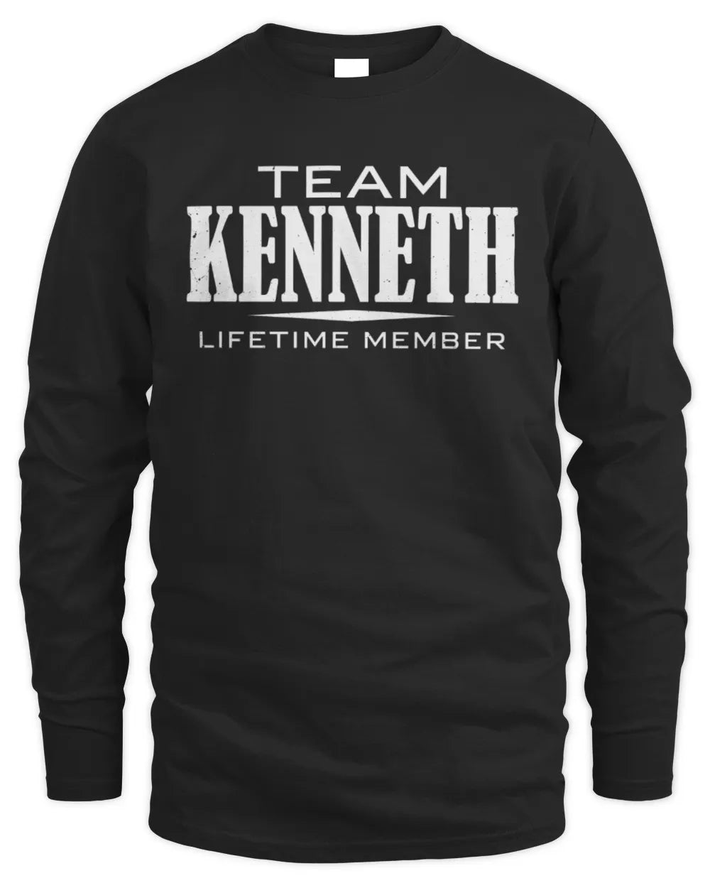 KENNETH BL62-K4-128 - Personalized “Team NAME Lifetime Member” - Men's Long Sleeved T-Shirt - Black