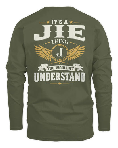 JIE KT06-M008 It’s a [NAME] Thing – You Wouldn’t Understand | Personalized Vintage T-Shirt - Men's Long Sleeved T-Shirt - Military Green