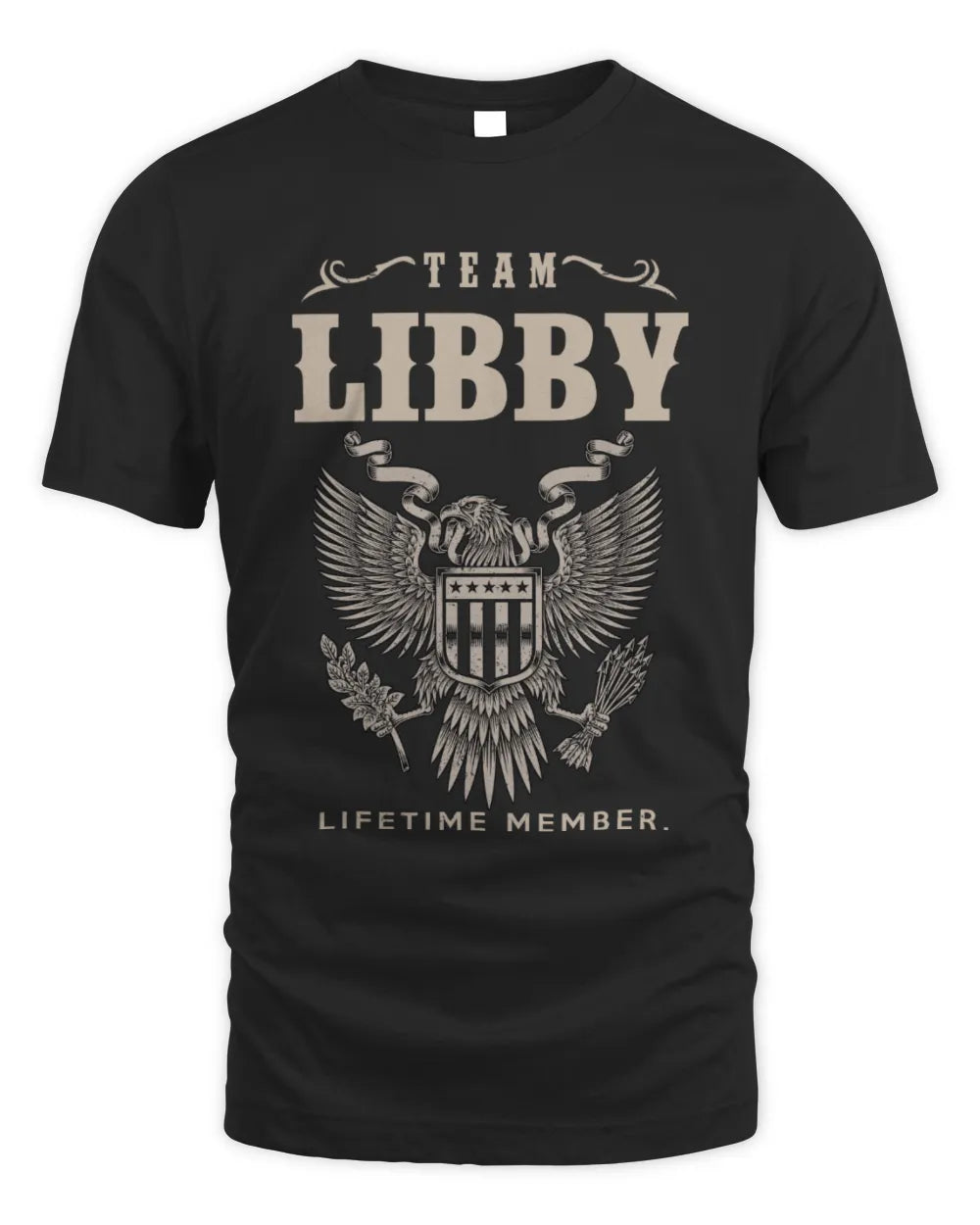 LIBBY TP06-K82 – Personalized Classic Style Apparel “Team NAME Lifetime Member” - Unisex Standard T-Shirt - Black