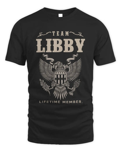LIBBY TP06-K82 – Personalized Classic Style Apparel “Team NAME Lifetime Member” - Unisex Standard T-Shirt - Black