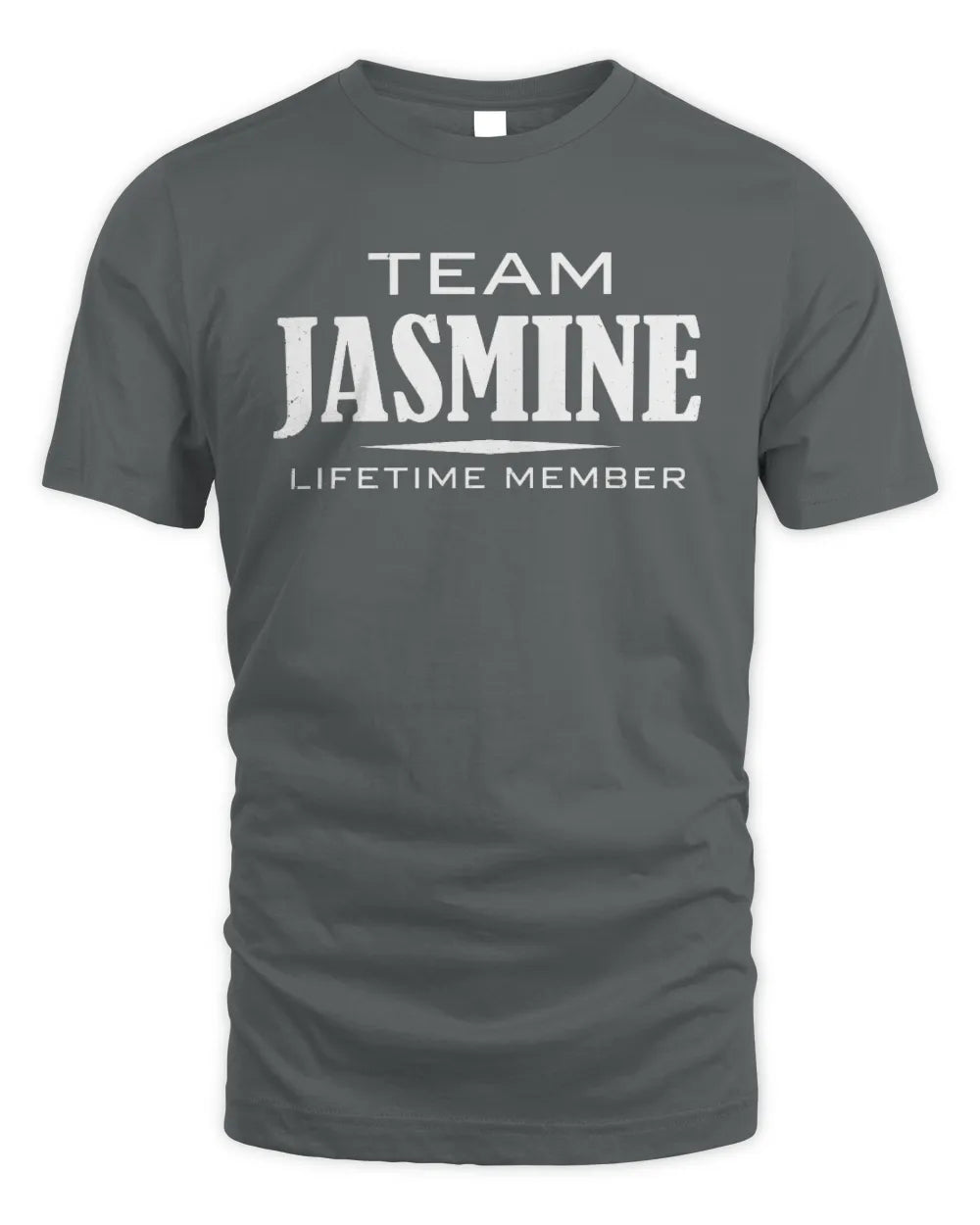JASMINE BL62-K4-128 - Personalized “Team NAME Lifetime Member” - Unisex Standard T-Shirt - Charcoal
