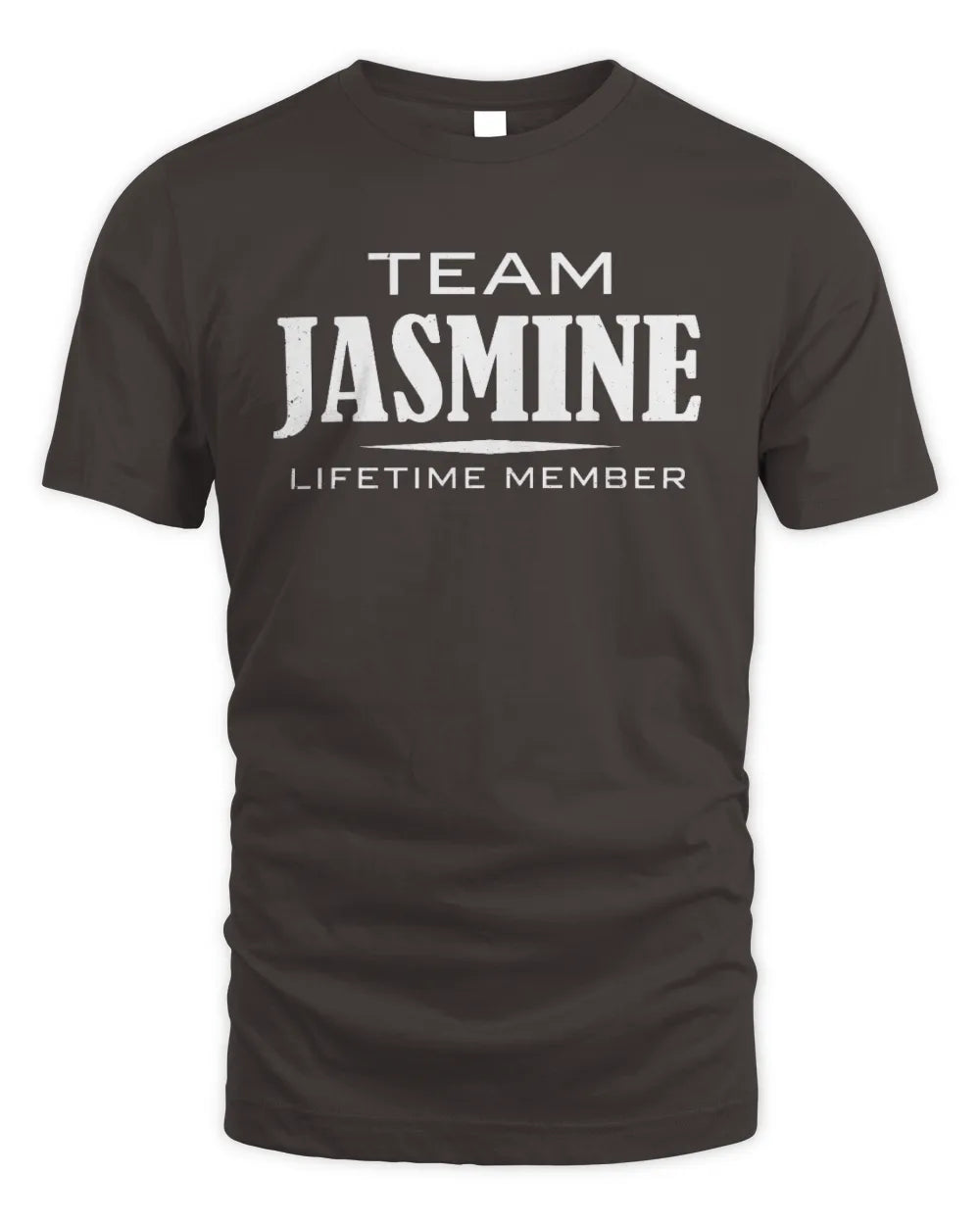 JASMINE BL62-K4-128 - Personalized “Team NAME Lifetime Member” - Unisex Standard T-Shirt - Dark Chocolate