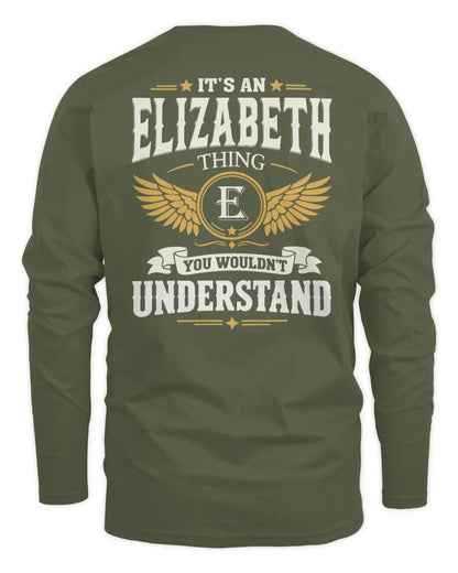 ELIZABETH KT06-M008 It’s a [NAME] Thing – You Wouldn’t Understand | Personalized Vintage T-Shirt - Men's Long Sleeved T-Shirt - Military Green