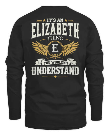 ELIZABETH KT06-M008 It’s a [NAME] Thing – You Wouldn’t Understand | Personalized Vintage T-Shirt - Men's Long Sleeved T-Shirt - Black