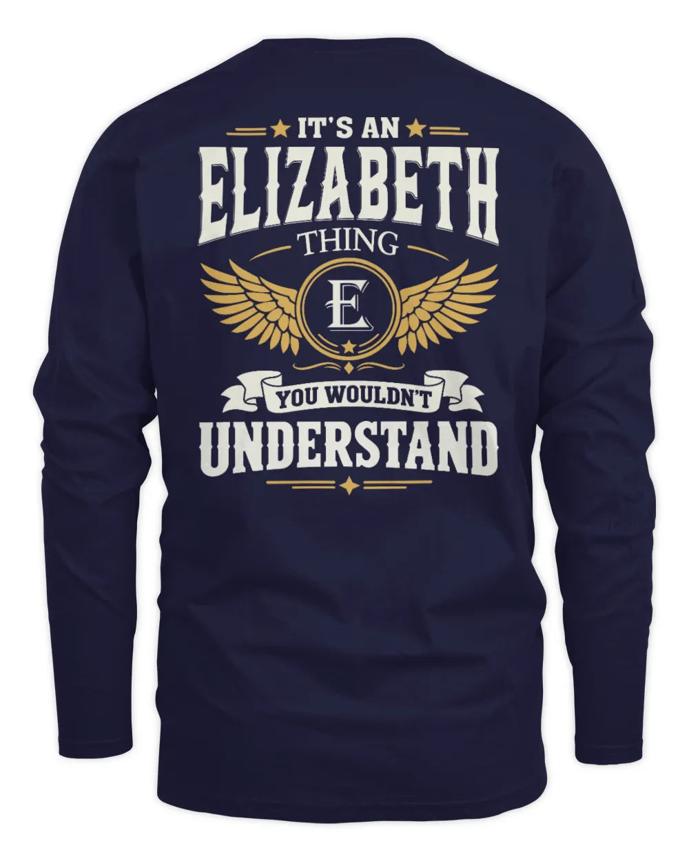 ELIZABETH KT06-M008 It’s a [NAME] Thing – You Wouldn’t Understand | Personalized Vintage T-Shirt - Men's Long Sleeved T-Shirt - Navy
