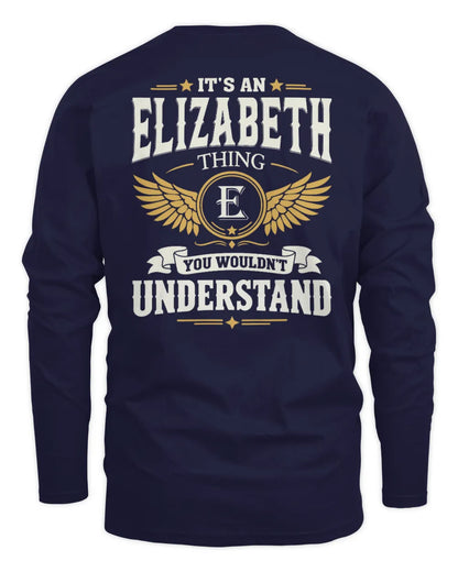 ELIZABETH KT06-M008 It’s a [NAME] Thing – You Wouldn’t Understand | Personalized Vintage T-Shirt - Men's Long Sleeved T-Shirt - Navy