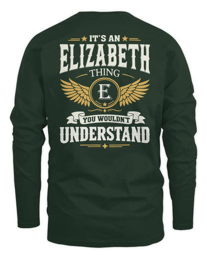 ELIZABETH KT06-M008 It’s a [NAME] Thing – You Wouldn’t Understand | Personalized Vintage T-Shirt - Men's Long Sleeved T-Shirt - Forest Green