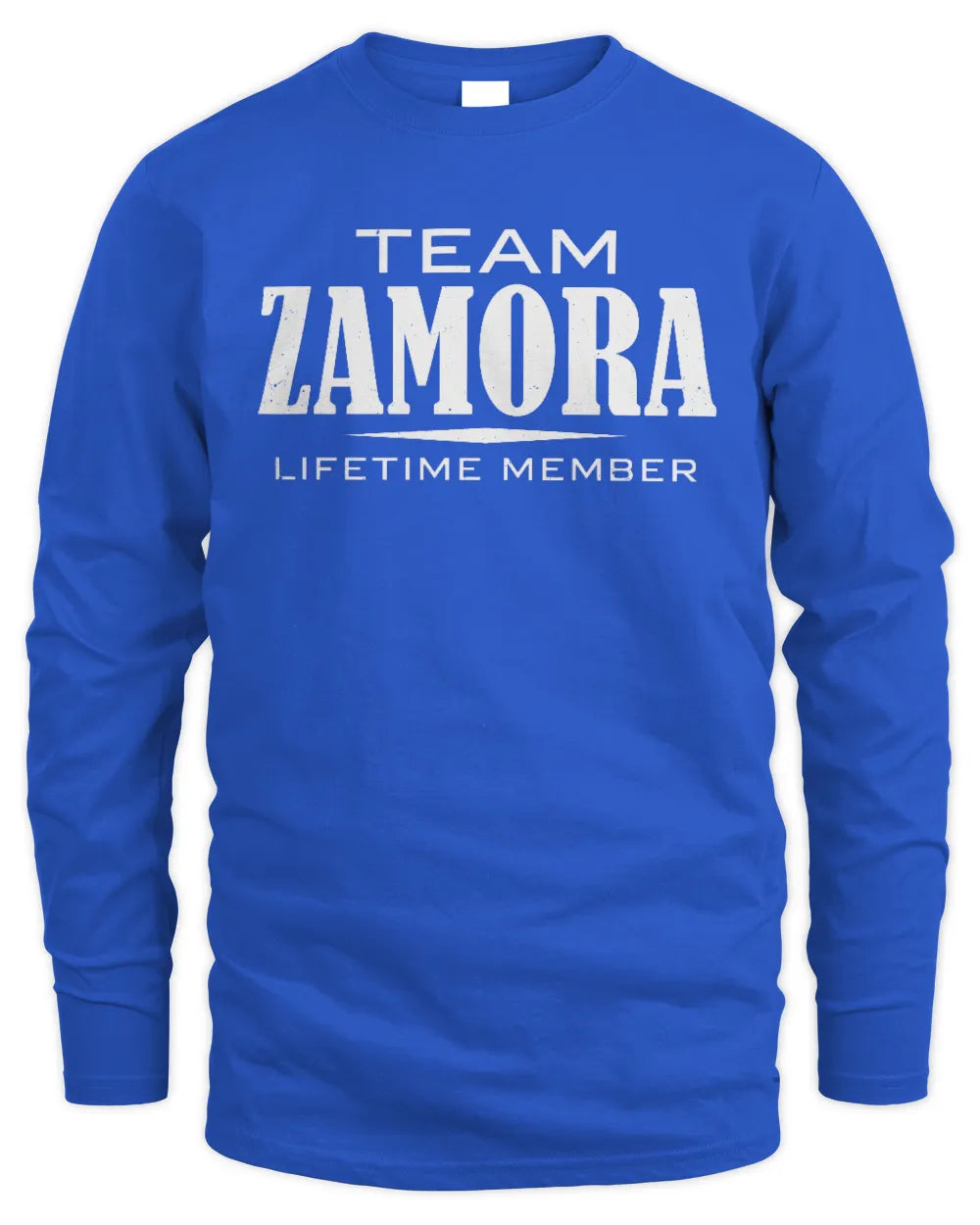 ZAMORA BL62-K4-128 - Personalized “Team NAME Lifetime Member” - Men's Long Sleeved T-Shirt - Royal